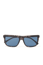 Rectangular Nylon Fiber Sunglasses